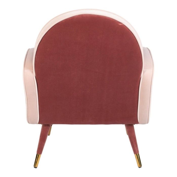 Sillón Tejido Madera Blanco Rosa, 80 Cm