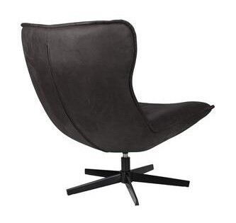 Sillón Giratorio Símil Piel Gris Antracita, 81 Cm