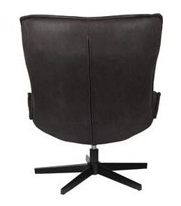 Sillón Giratorio Símil Piel Gris Antracita, 81 Cm