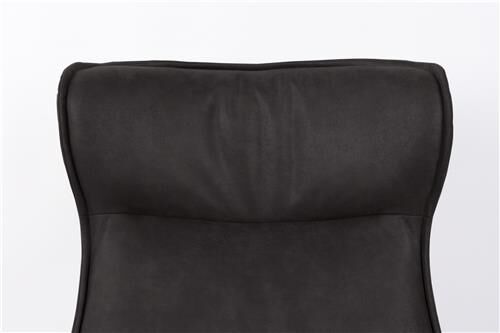 Sillón Giratorio Símil Piel Gris Antracita, 81 Cm
