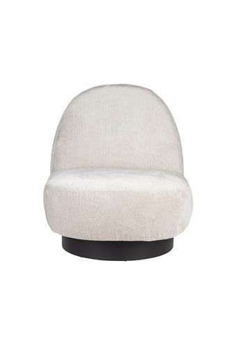 Sillón Eden Tejido Beige Líneas Suaves, 85 Cm