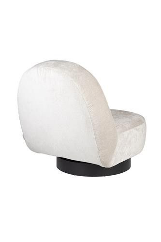 Sillón Eden Tejido Beige Líneas Suaves, 85 Cm