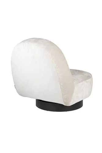 Sillón Eden Tejido Beige Líneas Suaves, 85 Cm