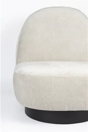 Sillón Eden Tejido Beige Líneas Suaves, 85 Cm