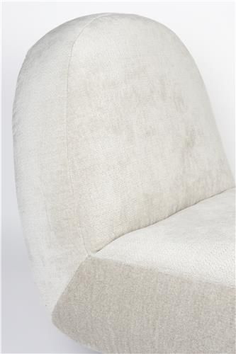 Sillón Eden Tejido Beige Líneas Suaves, 85 Cm