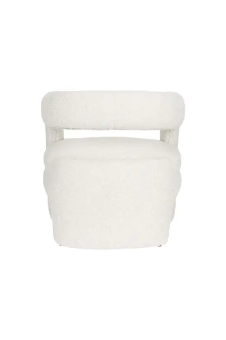 Sillón Tapizado Tejido Blanco, 66 Cm