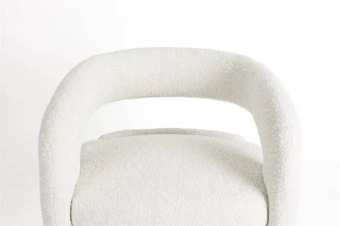 Sillón Tapizado Tejido Blanco, 66 Cm