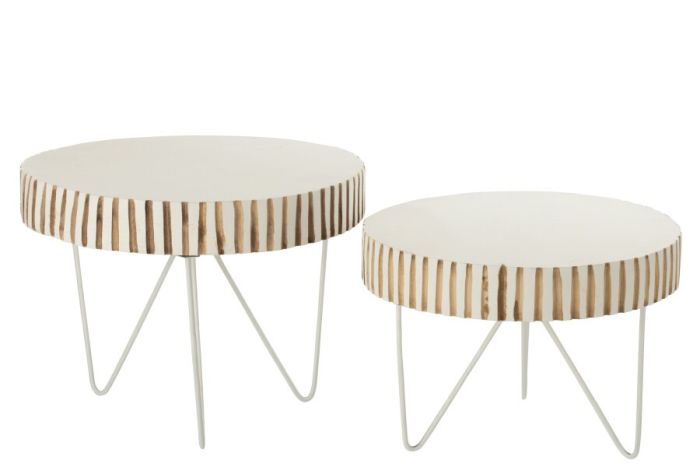 Set 2 Mesas Auxiliares Ying Estilo Nórdico-Moderno, 48 Cm