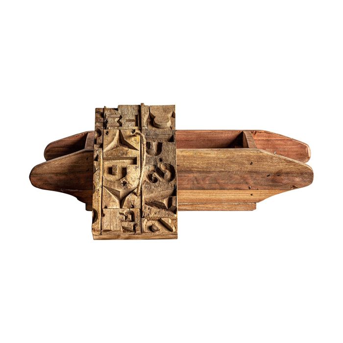 CAJA BADAI Madera Natural Artesanal, 42 Cm