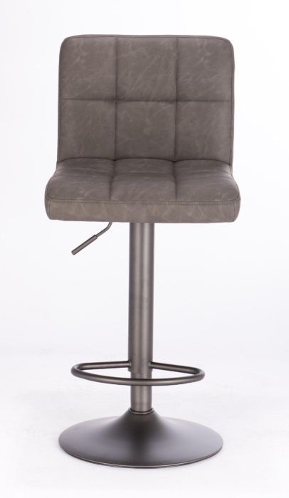 Taburete Alto Greyson Gris Oscuro Acero Poliuretano, 42 Cm