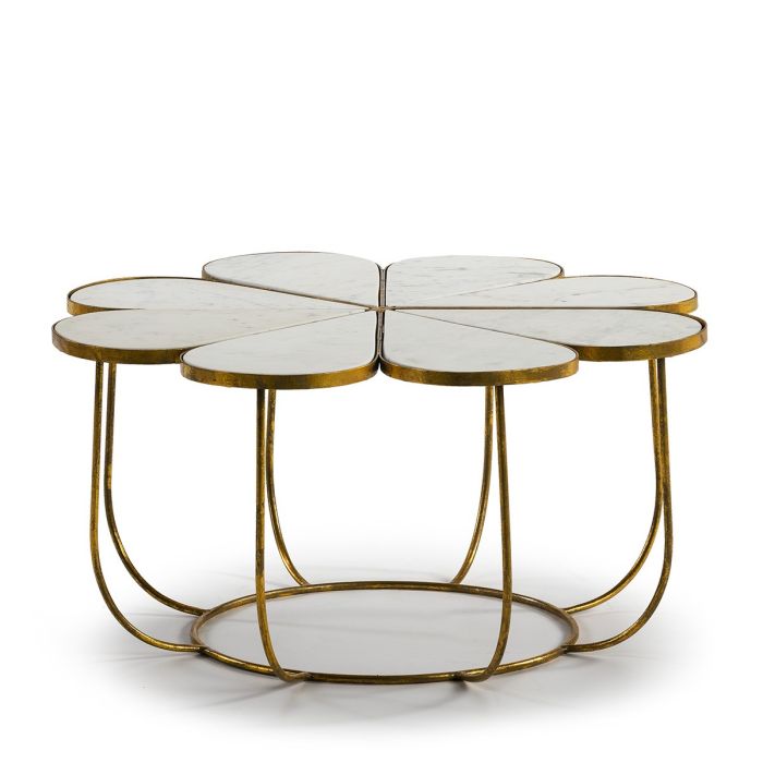 Muebles Art decó Mesa Centro mármol Metal Art decó, 81 Cm