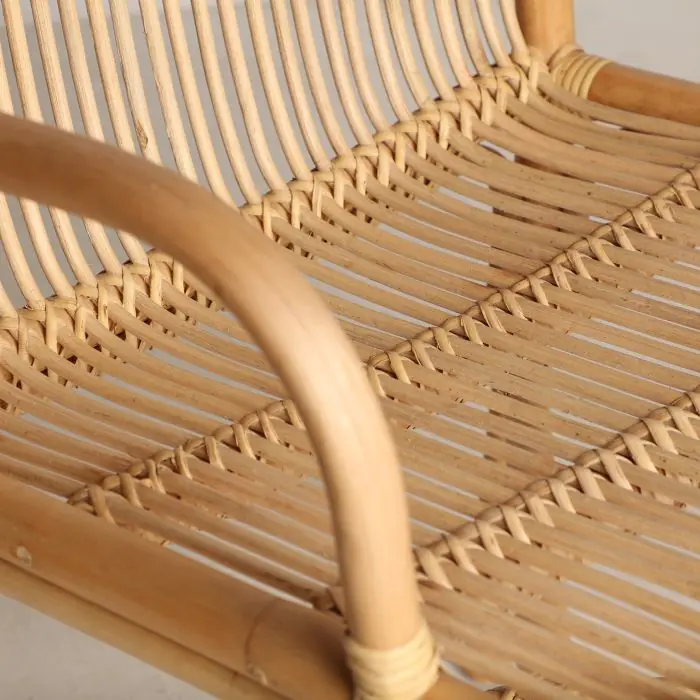 Sillón Ratán Natural Porche Home, 81 Cm