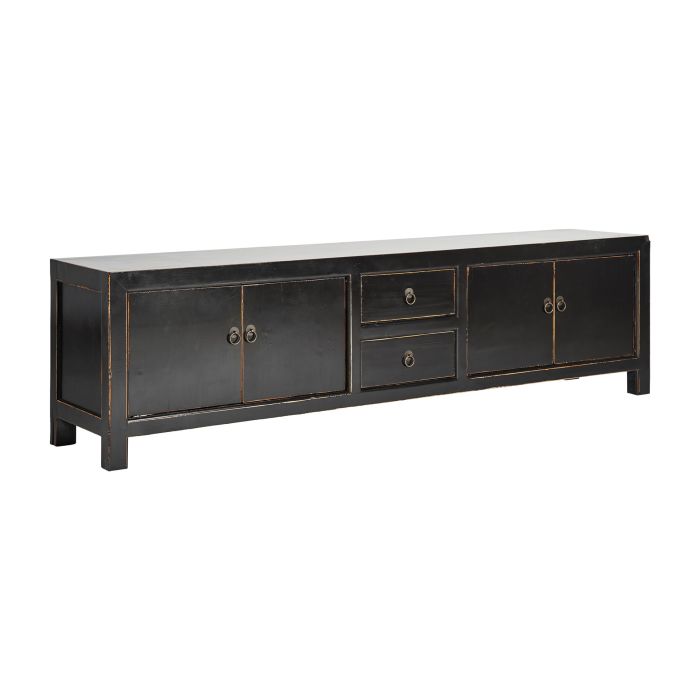 Mueble Televisión Herborn Oriental Negro, 220 Cm