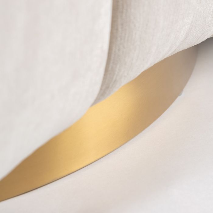 Sillón Madera Pino Tejido Blanco Oro, 76 Cm