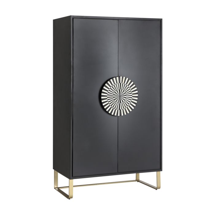 Armario Gatsby Hierro Hueso Negro Blanco, 100 Cm