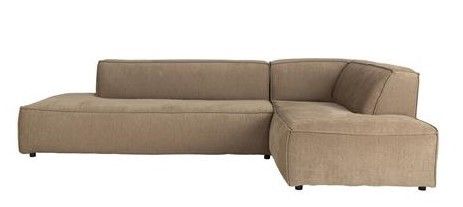 Sofá con ChaiseLongue Derecho 3 plazas Fat Freddy Rib Estilo Nórdico Tejido Caramelo Madera Pino, 308 Cm