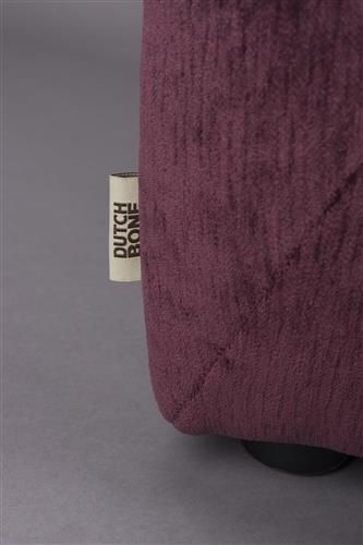 Sofá Modular 2 Plazas Terciopelo Morado Madera Pino, 184 Cm