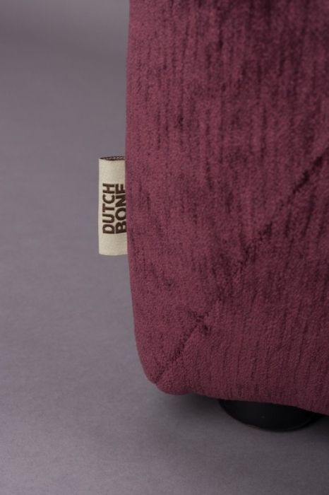 Sofá Modular 3 Plazas Terciopelo Morado Madera Pino, 276 Cm