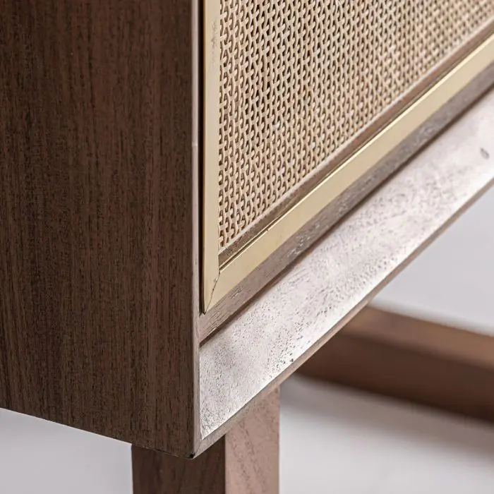 Armario Gondorf Madera Mango Ratán, 100 Cm