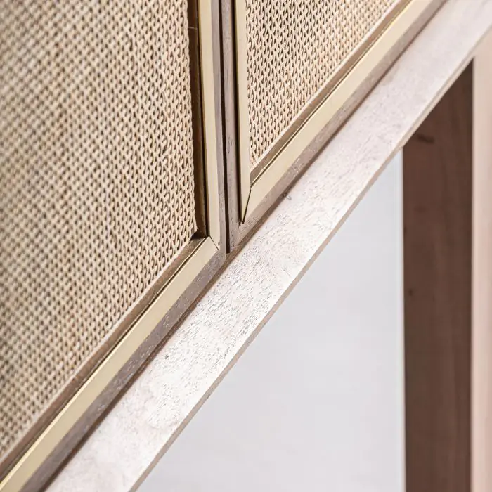 Armario Gondorf Madera Mango Ratán, 100 Cm