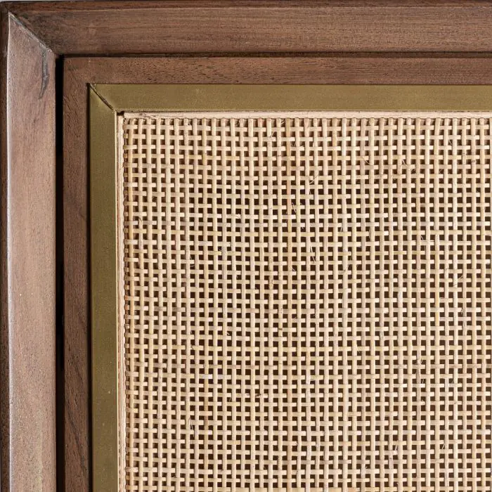 Armario Gondorf Madera Mango Ratán, 100 Cm