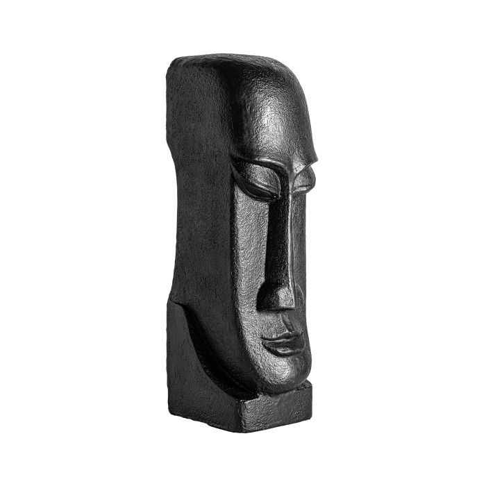 Escultura rostro cemento negro