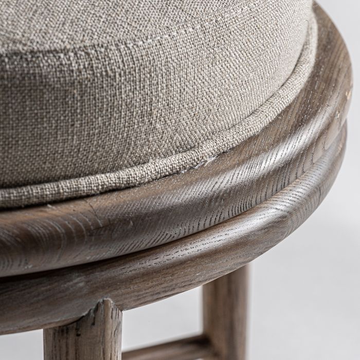 Silla Madera Tonos Marrón Tejido Blanco Roto, 78 Cm