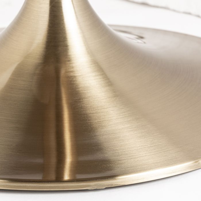 Mesa Bar Acero Oro Porcelánico Negro Redonda, 76 Cm