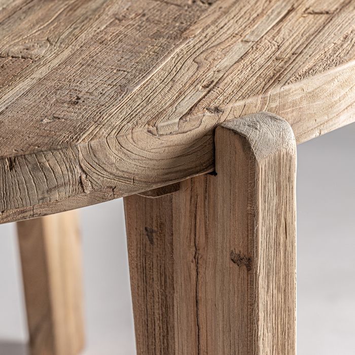Mesa Comedor Madera Teka Reciclada Redonda, 157 Cm