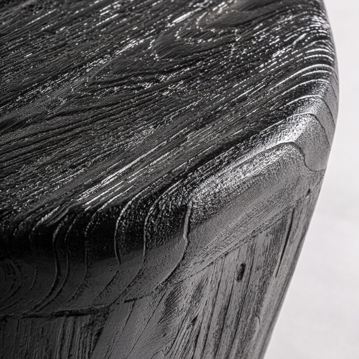 Mesa Centro Madera Negra Envejecido, 90 Cm