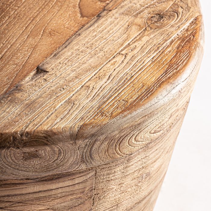 Mesa Centro Madera Teka Marrón Blanqueado, 60 Cm