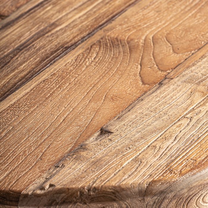 Mesa Centro Madera Teka Marrón Blanqueado, 60 Cm