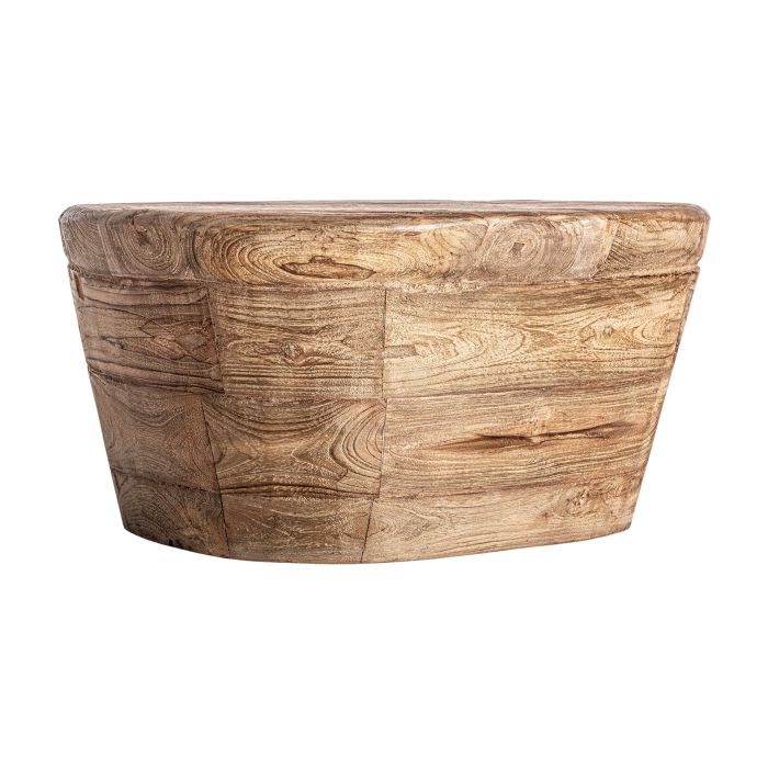 Mesa Centro Madera Teka Marrón Blanqueado, 60 Cm