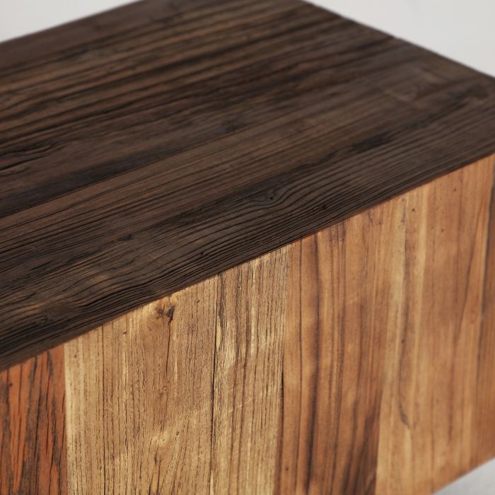 Mesa Centro Olmo Renovado Marrón Rectangular, 160 Cm