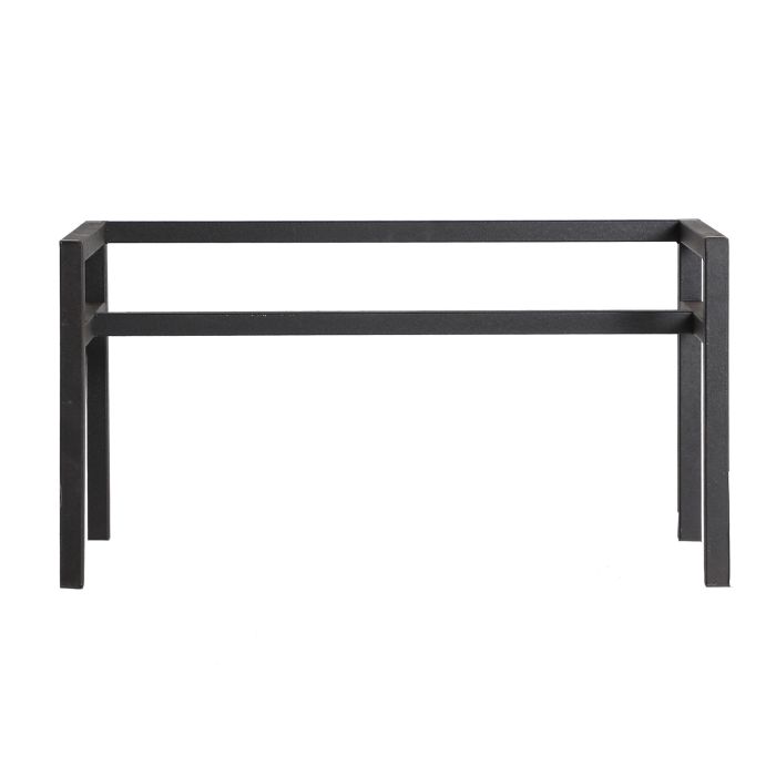 Base de vitrina en hierro negro.