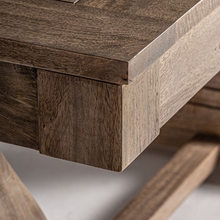 Mesa Comedor Extensible Brandet Madera Mango, 180 Cm