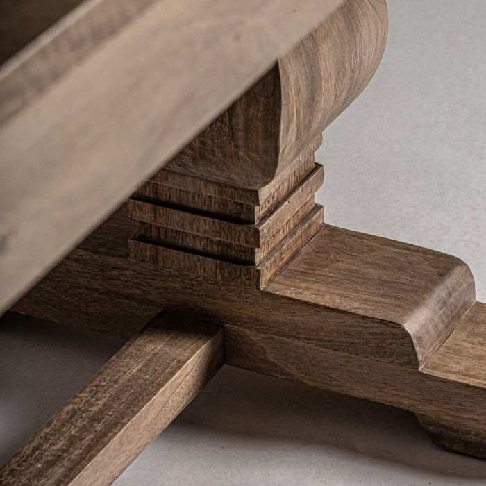 Mesa Comedor Extensible Brandet Madera Mango, 180 Cm