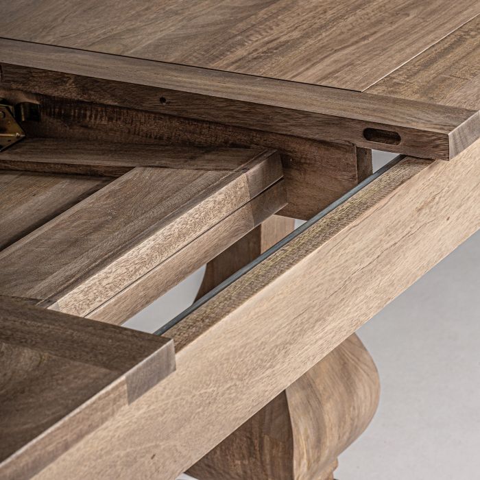 Mesa Comedor Extensible Brandet Madera Mango, 180 Cm