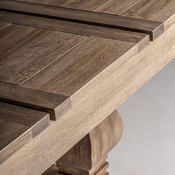 Mesa Comedor Extensible Brandet Madera Mango, 180 Cm