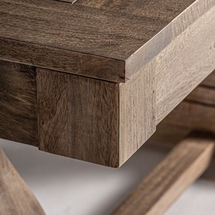 Mesa Comedor Extensible Brandet Madera Mango, 200 Cm
