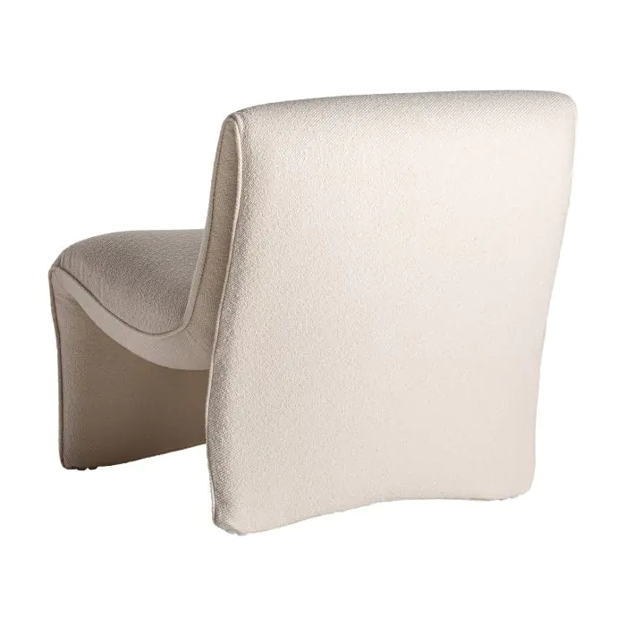 Sillón 80X68X73 Madera Recuperada Tejido Blanco Roto