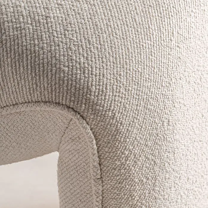 Sillón 80X68X73 Madera Recuperada Tejido Blanco Roto