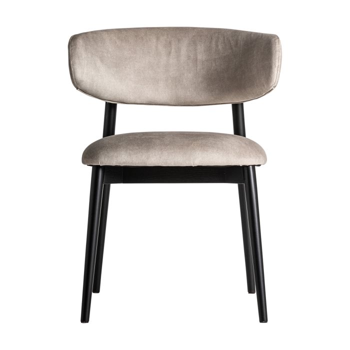 Silla Metal Negro Tejido Beige Home, 79 Cm