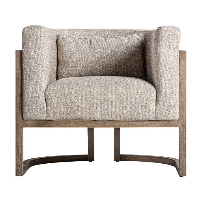 Sillón Madera Fresno 76X84X73 Natural Ratán Tejido Beige