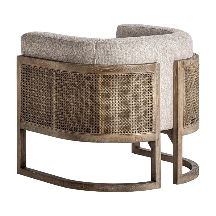 Sillón Madera Fresno 76X84X73 Natural Ratán Tejido Beige