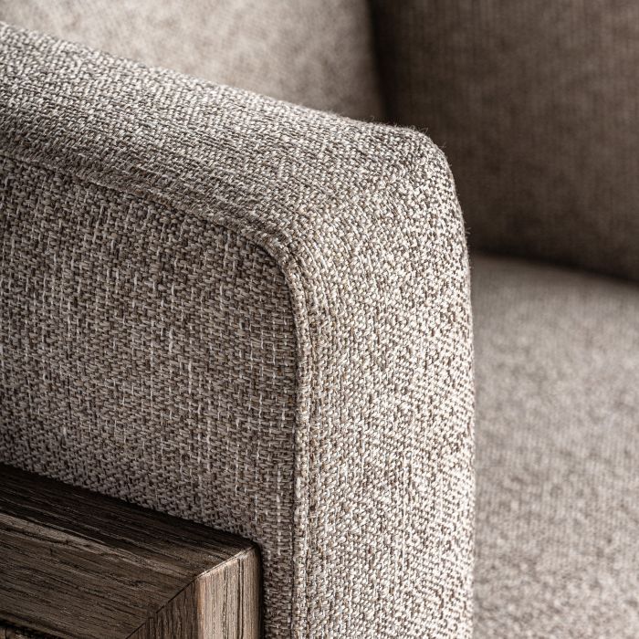 Sillón Madera Fresno 76X84X73 Natural Ratán Tejido Beige