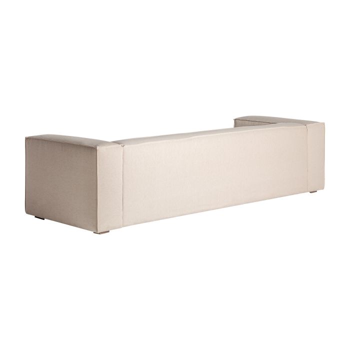 Sofá Madera Lino Blanco Roto 5 Plazas, 280 Cm