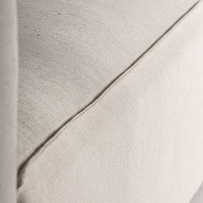 Sofá Madera Lino Blanco Roto 5 Plazas, 280 Cm