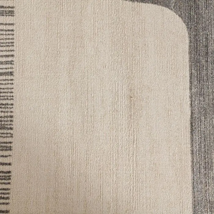 Alfombra Tejido Gris Beige Dibujos, 340 Cm