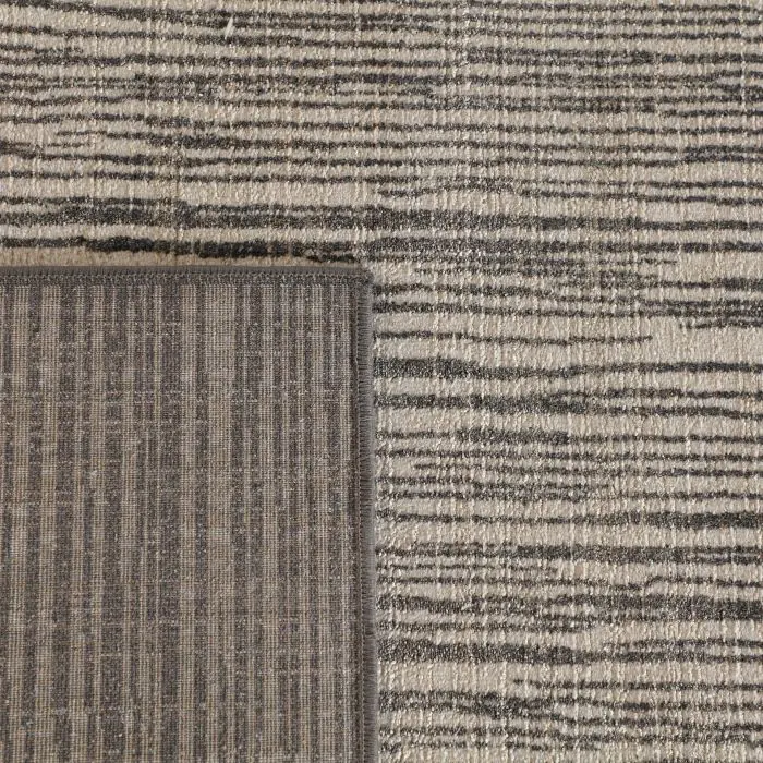 Alfombra Tejido Gris Beige Dibujos, 340 Cm